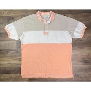 Vintage 80s HEAD Neon Polo Shirt Tennis USA Made XL Panel 50/50 Cotton Blend .